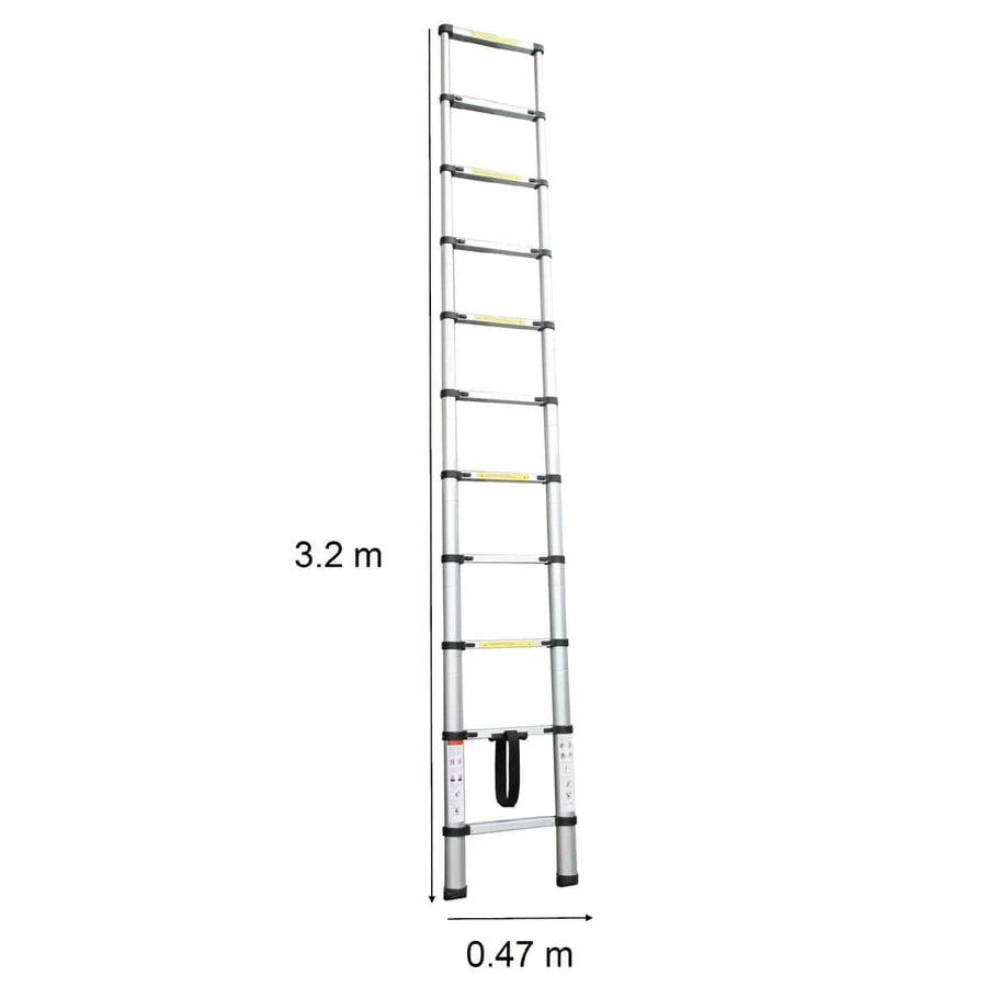 Bricocenter EXTENSIBLE LADDER 9 STEPS ANODISED ALUMINIUM