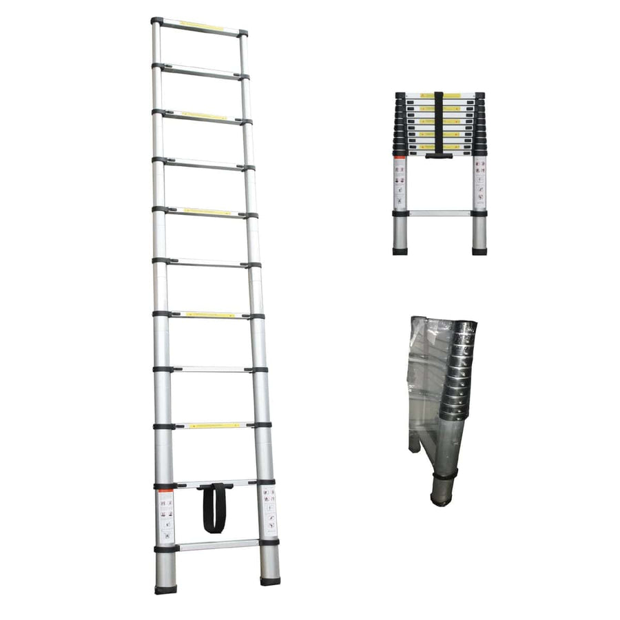 Bricocenter EXTENSIBLE LADDER 9 STEPS ANODISED ALUMINIUM