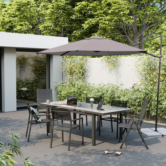 Polar II offset parasol, diameter 290 cm, 160 g/m² canopy, anthracite pole
