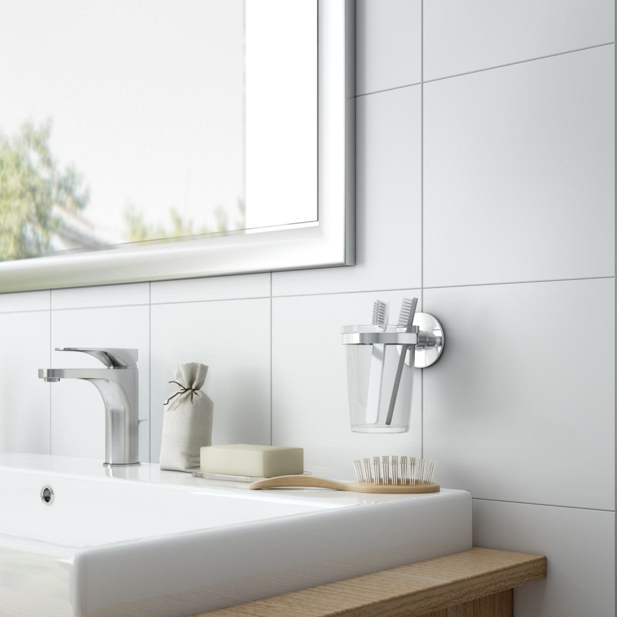 Bricocenter GLASS HOLDER SPRING CHROME