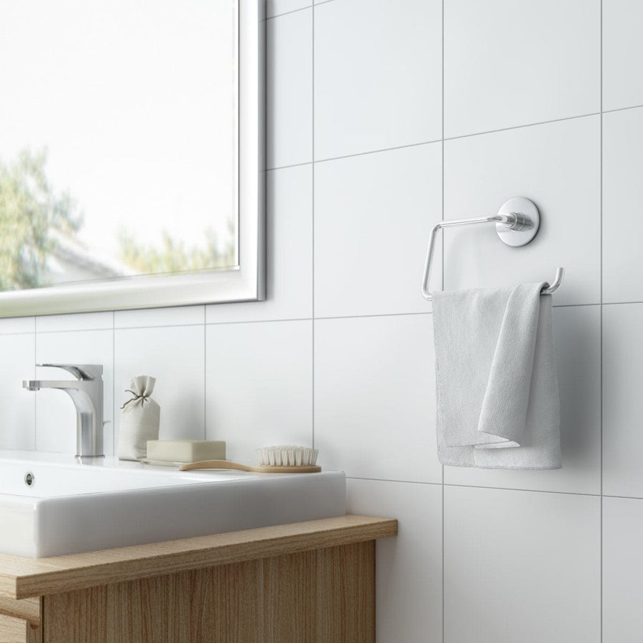 Bricocenter RING SCREWS OR ADHESIVE 3M SPRING SENSEA CHROME