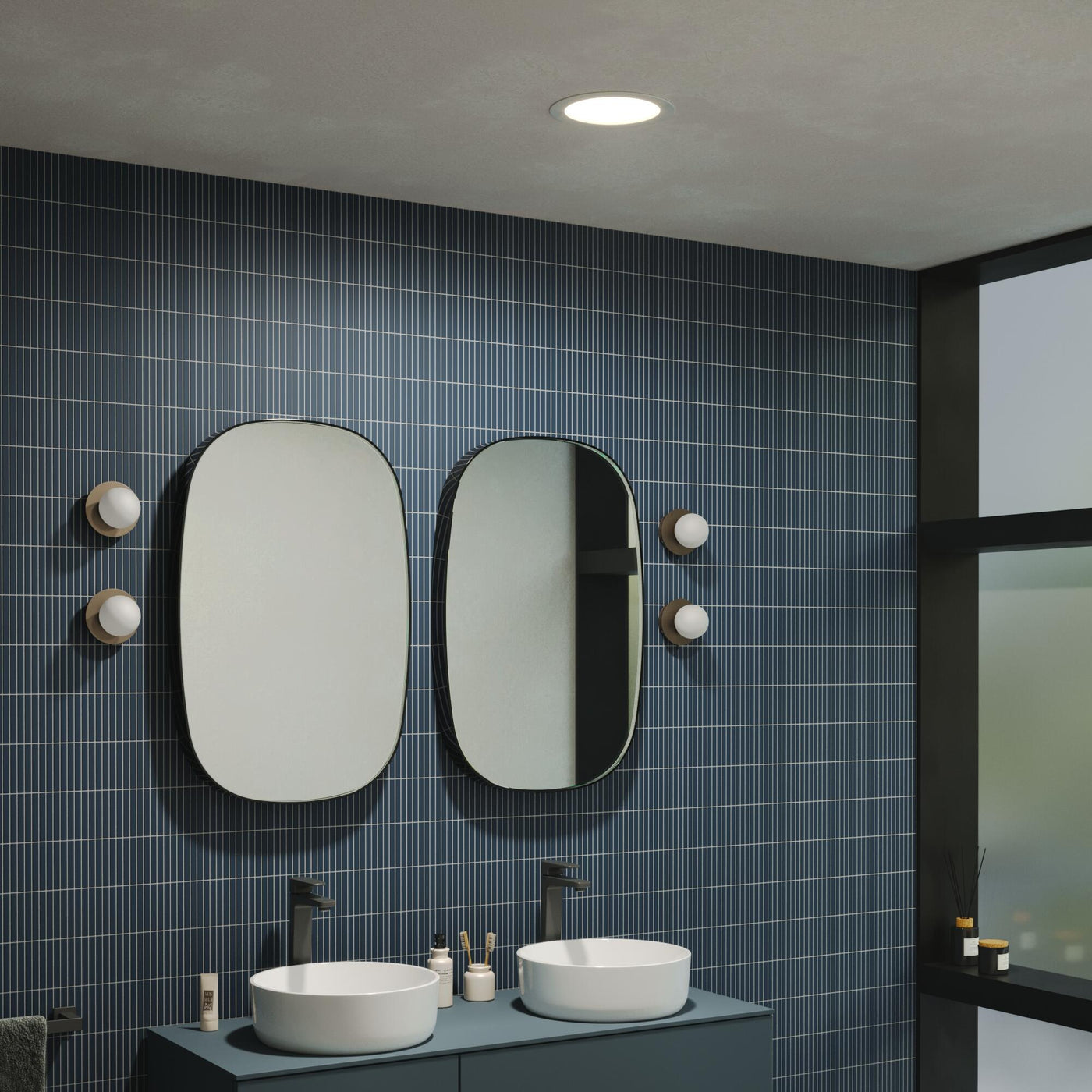 RECESSED SPOTLIGHT EXTRAFLAT L ALUMINUM WHITE 225MM LED 3100LM IP44