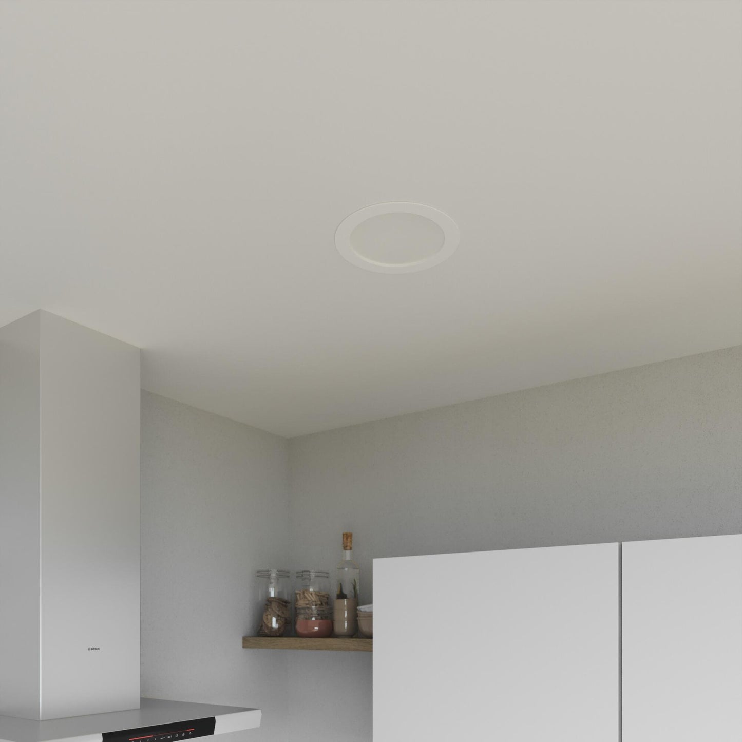 RECESSED SPOTLIGHT EXTRAFLAT L ALUMINUM WHITE 225MM LED 3100LM IP44