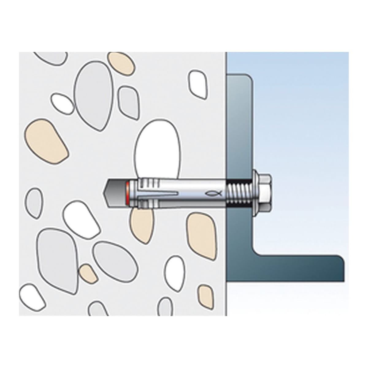 MULTI-PURPOSE ANCHOR WITH HEXAGON HEAD SCREW DIAM. 8 MM, 2 PIECES