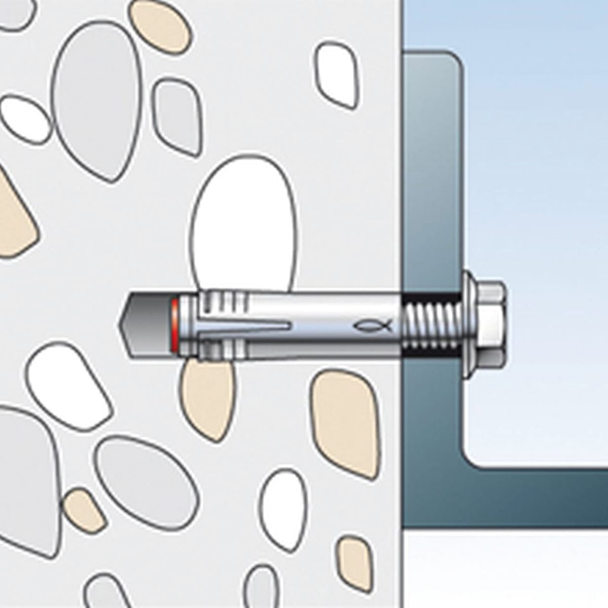 Bricocenter MULTI-PURPOSE ANCHOR WITH HEXAGON HEAD SCREW DIAM. 16 MM, 2 PCS.