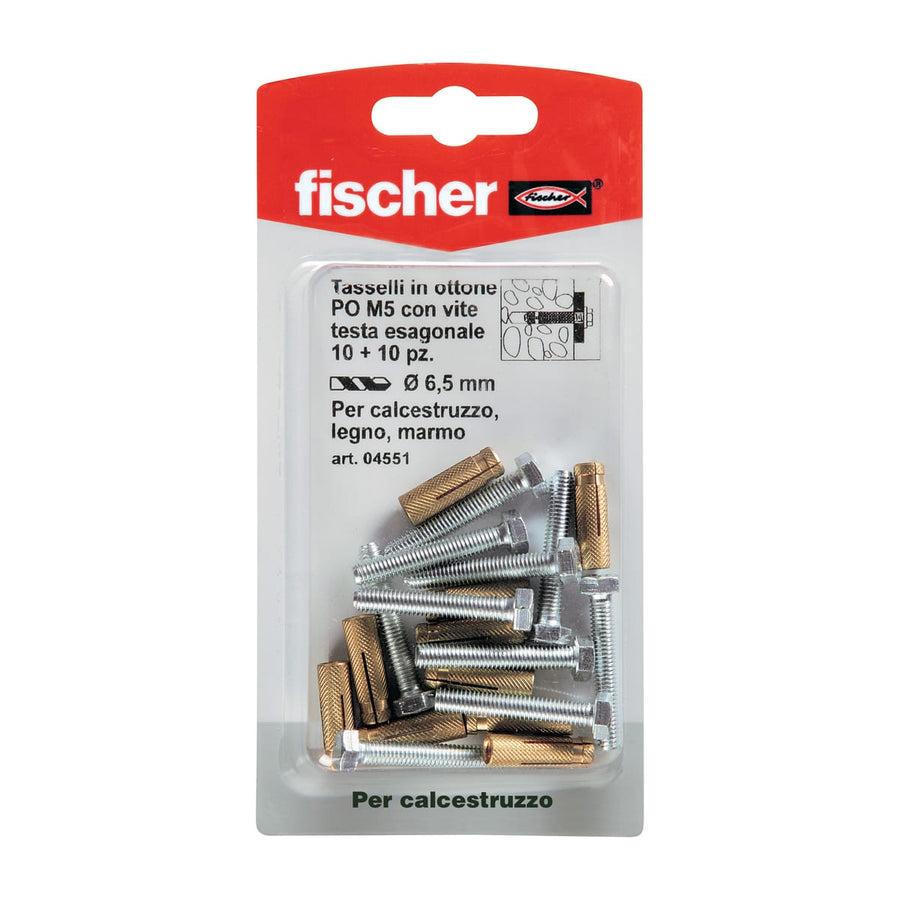 TASSELLO OTTONE CON VITI, DIAM 5MM, 10 PEZZI