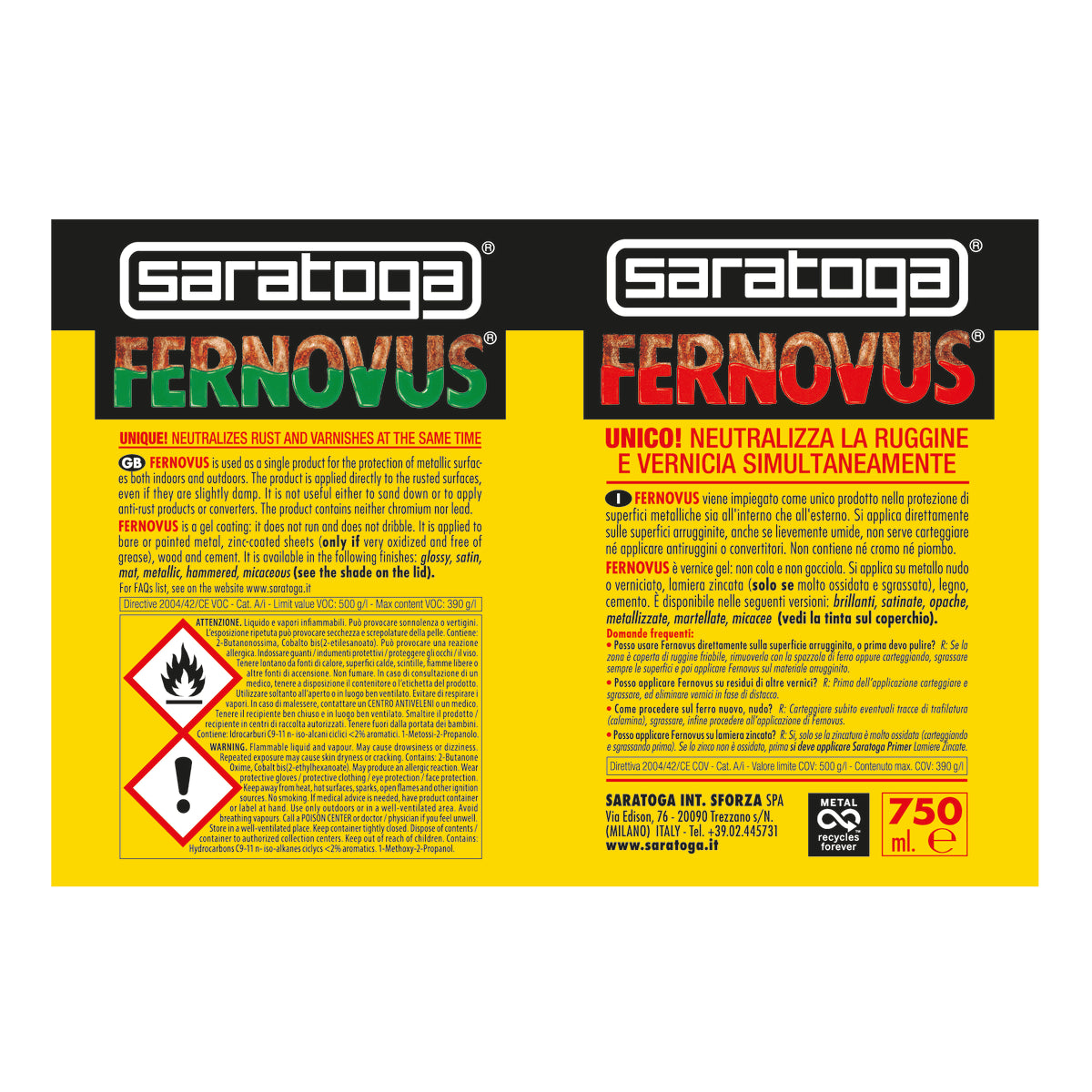 FERNOVUS NEVE BRILLANTE ENAMEL 750 ML