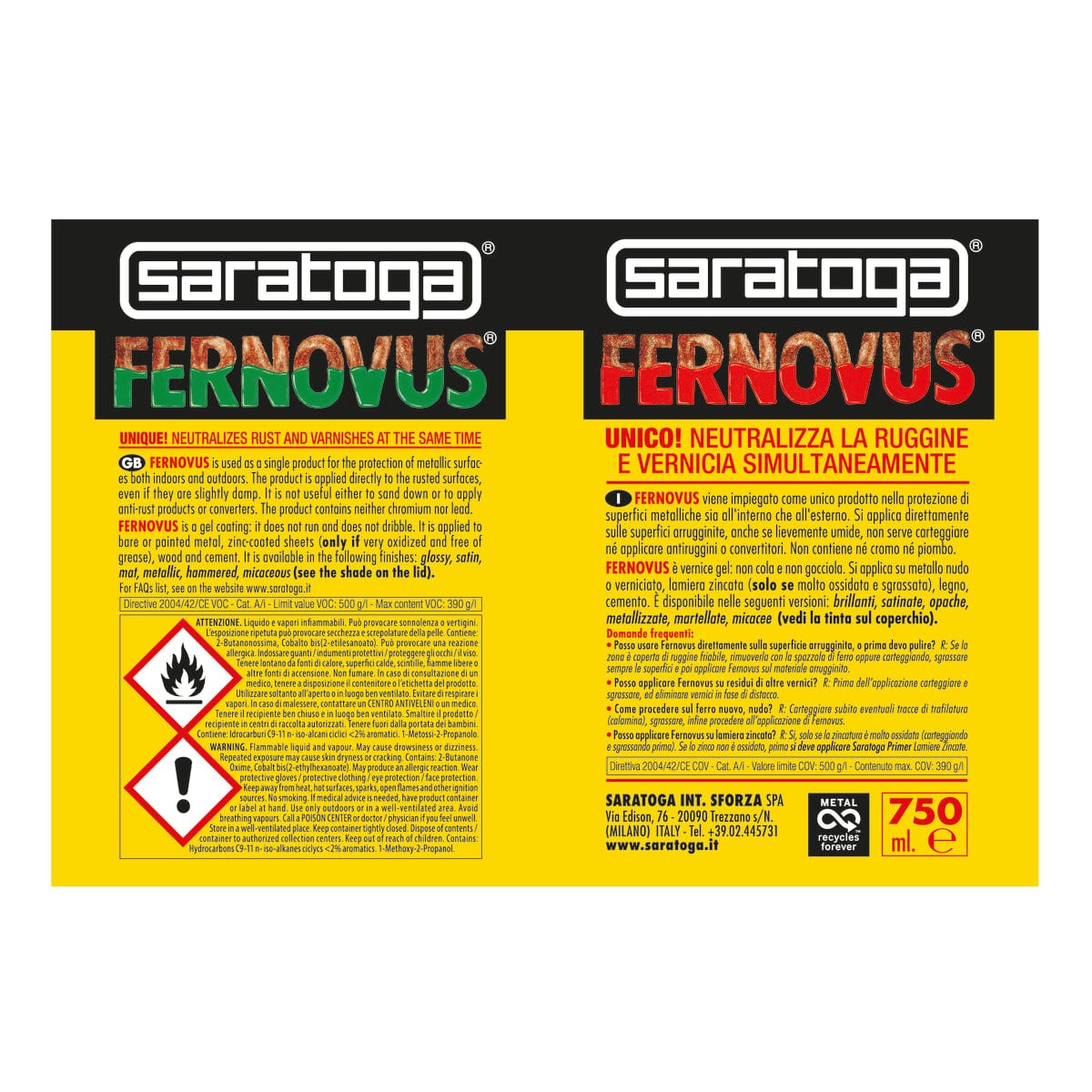 FERNOVUS CASTAGNA SATIN ENAMEL 750 ML