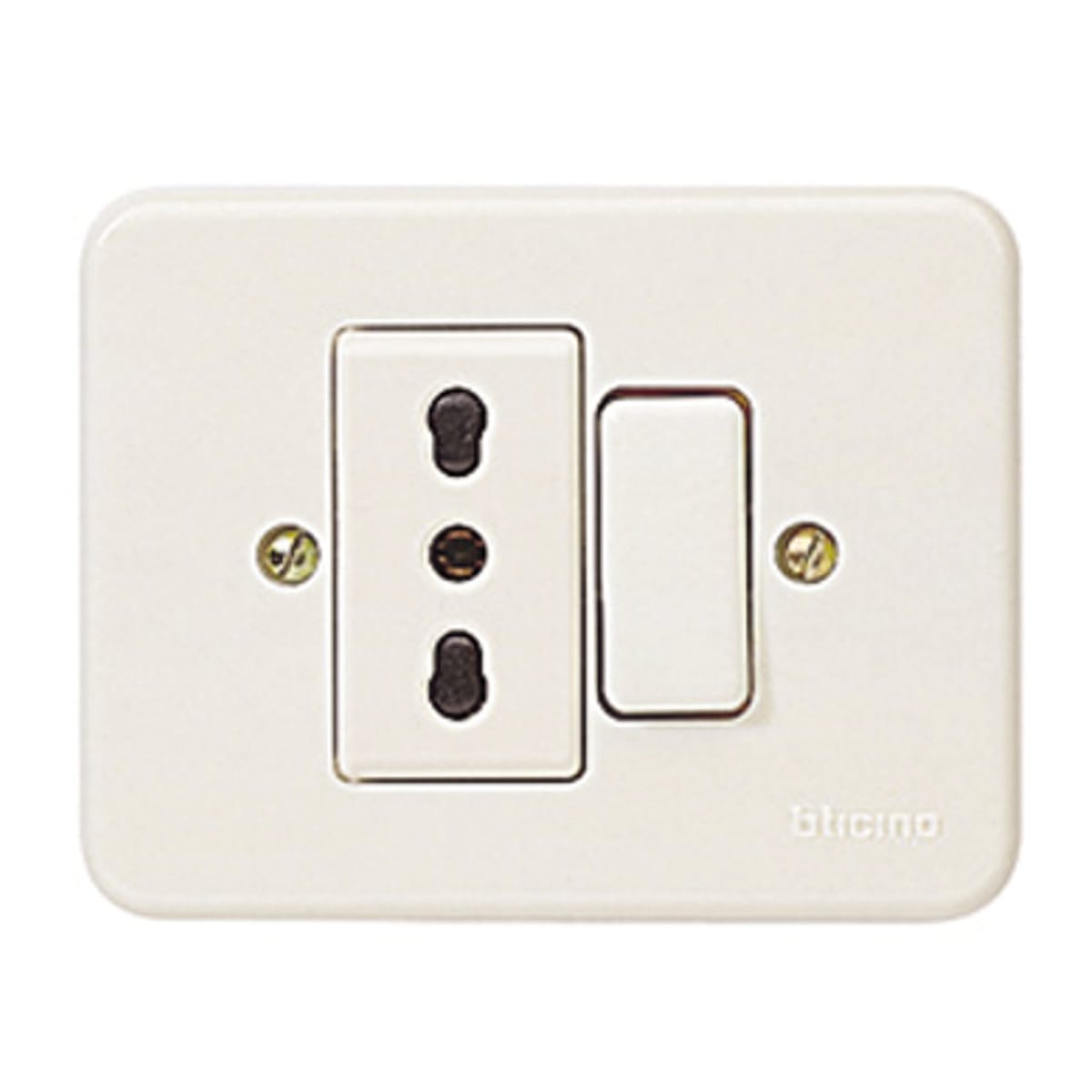 Bricocenter DOMINO 2-SEATER MONOBLOC PLATE WITH DIVERTER AND SOCKET