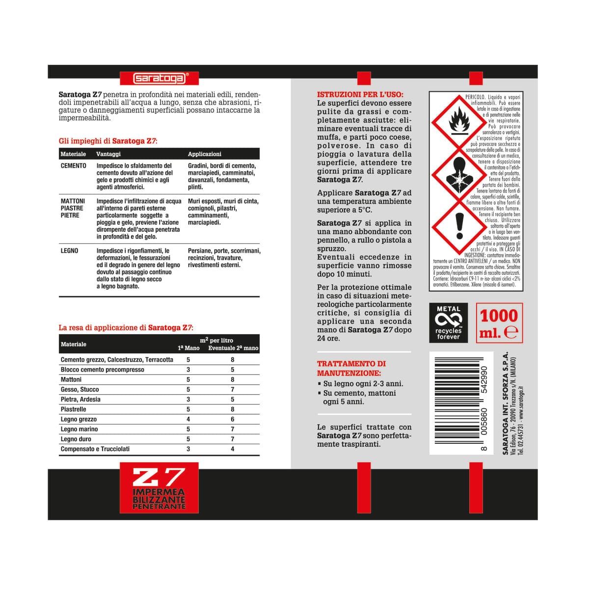 Bricocenter COLOURLESS PENETRATING WATERPROOFING AGENT Z7 1LT