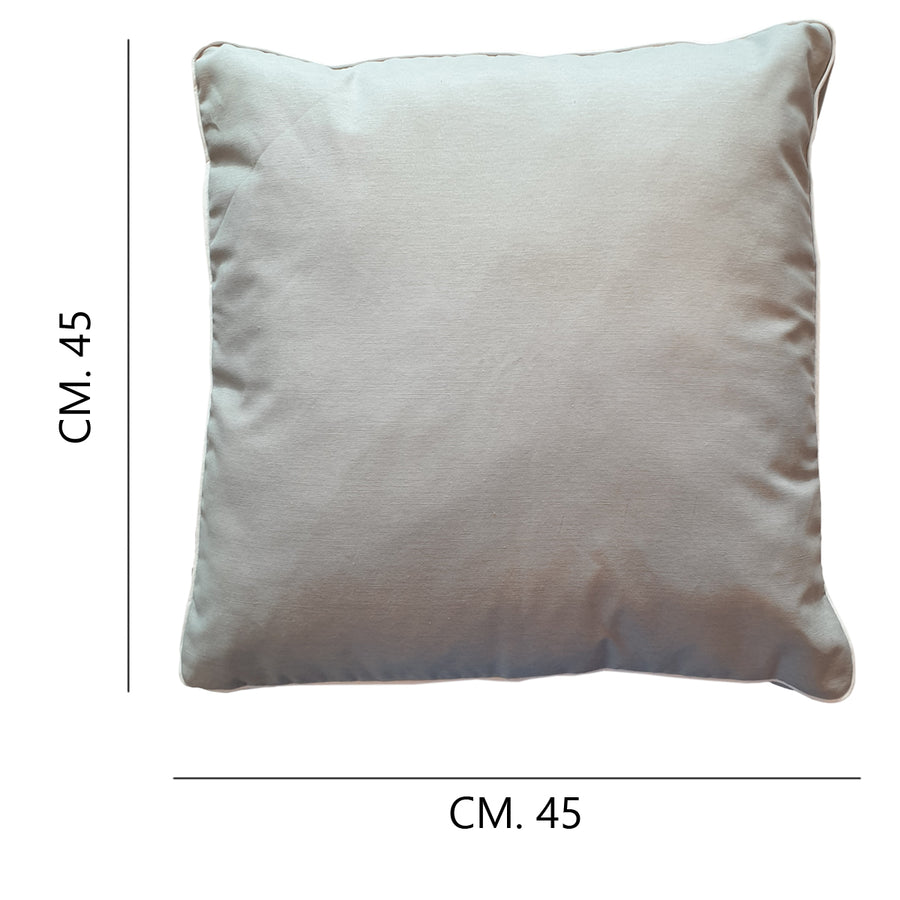 45X45 GRAY MATTRESS PILLOW DOUBLE COTTON PIPING