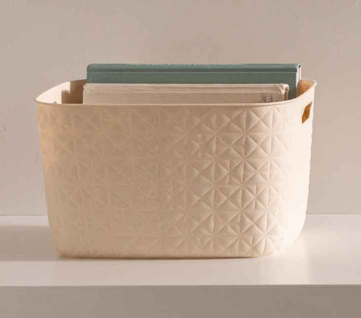 Softex Basket L waste bin – 19 litres – 37.9 cm (L) x 29.2 cm (W) x 22.1 cm (H) – chalk white