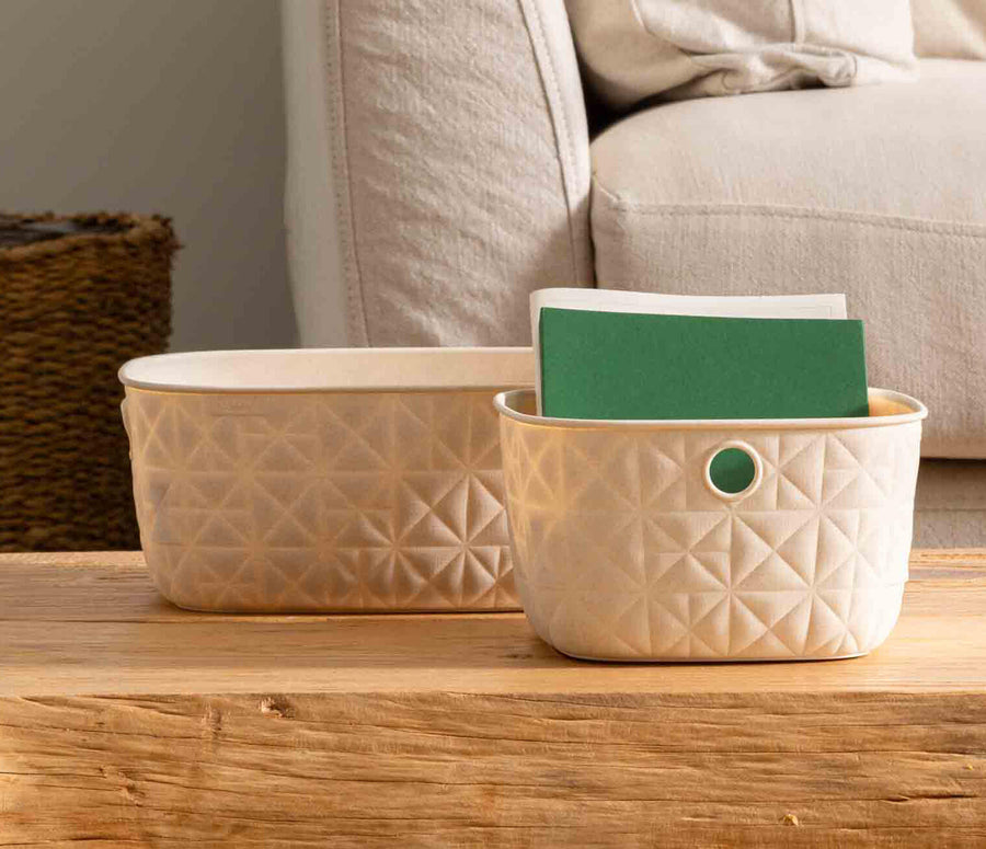 Softex Basket M waste bin – 12.5 litres – 37.9 cm (L) x 29.2 cm (W) x 14.3 cm (H) – chalk white