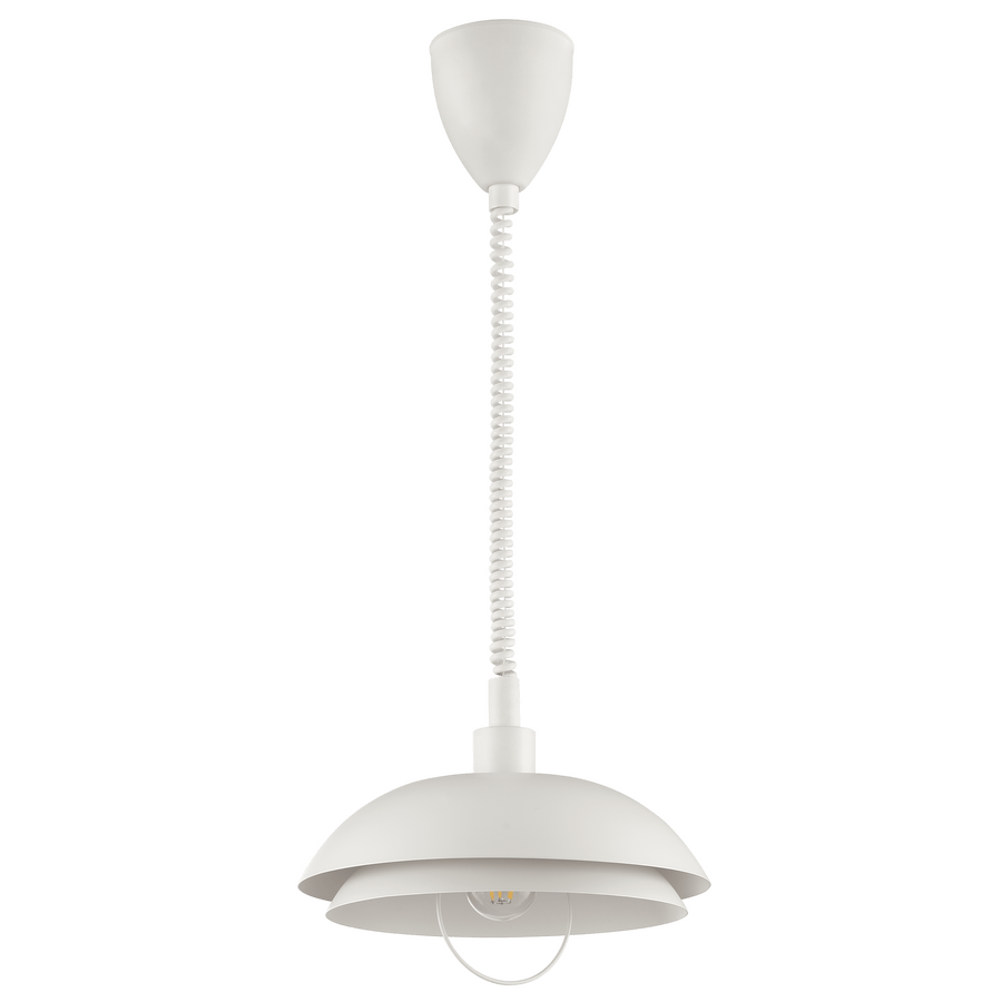 Ysalis white metal pendant light, 32 cm diameter, E27 socket (20W)