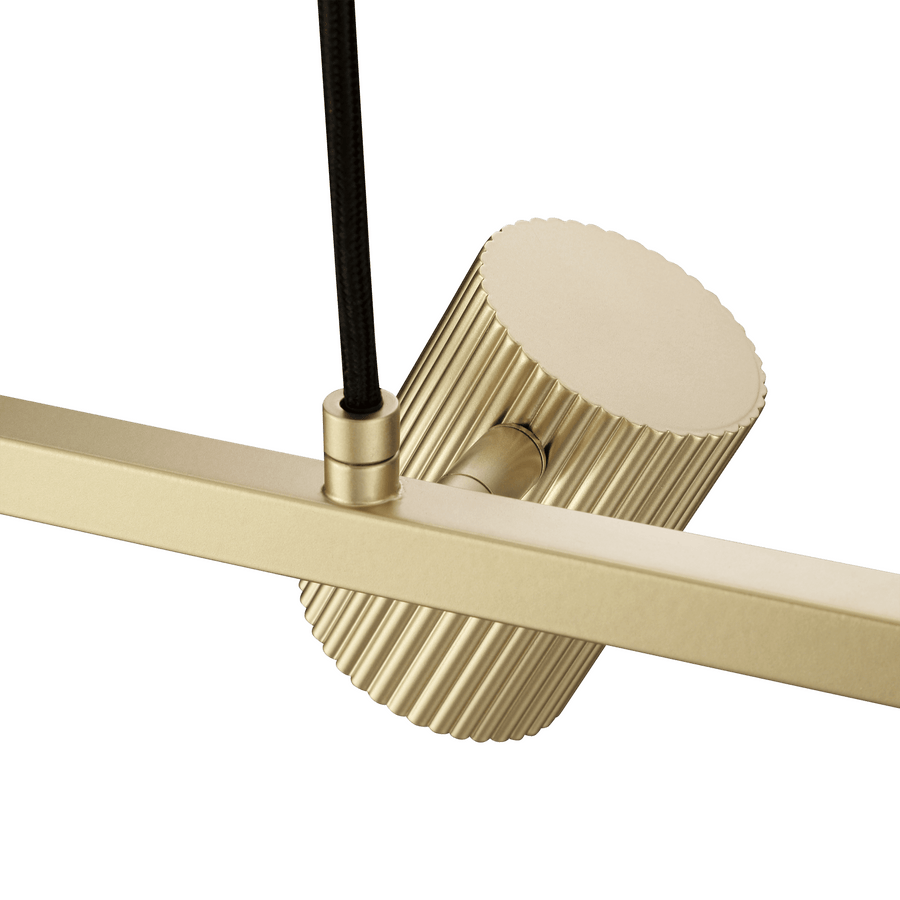 Lampadario fabio metallo oro l120cm 4xgu10