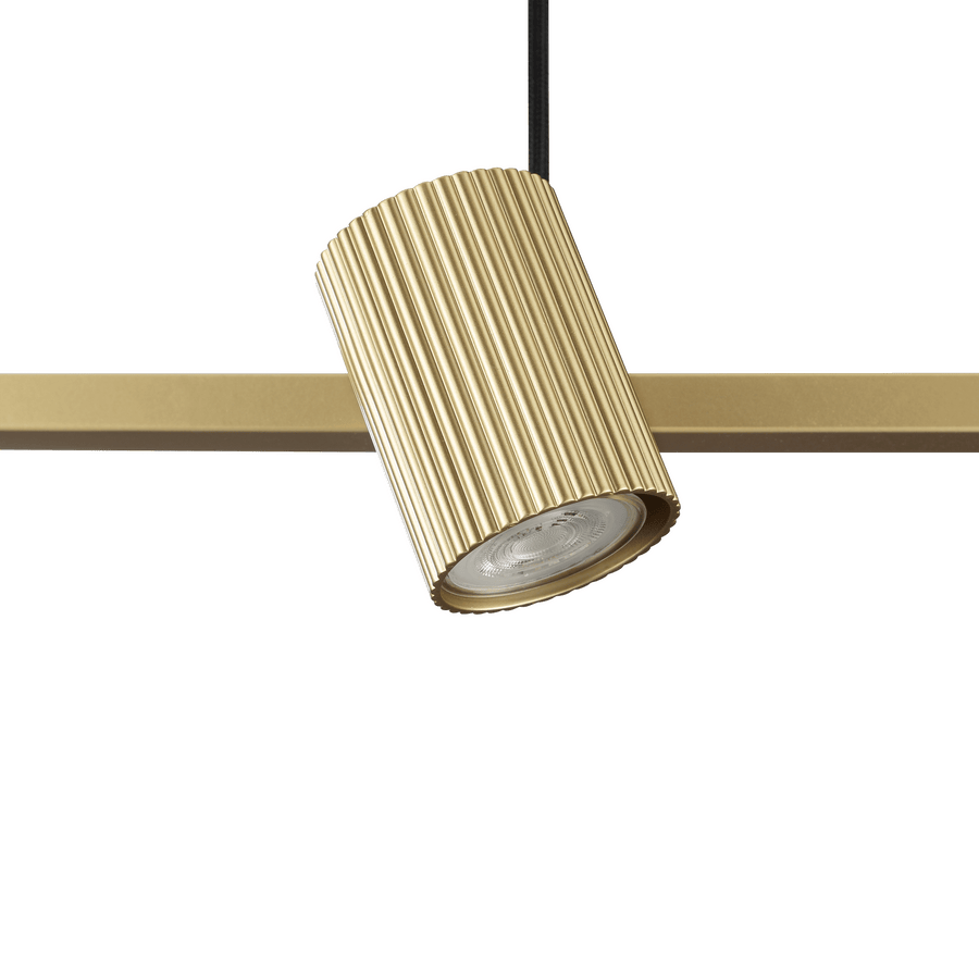 Lampadario fabio metallo oro l120cm 4xgu10