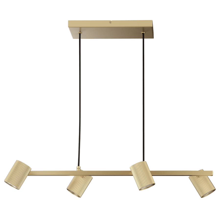 Lampadario fabio metallo oro l120cm 4xgu10