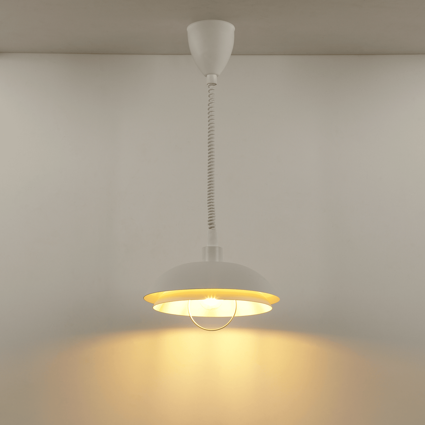 Ysalis white metal pendant light, 32 cm diameter, E27 socket (20W)
