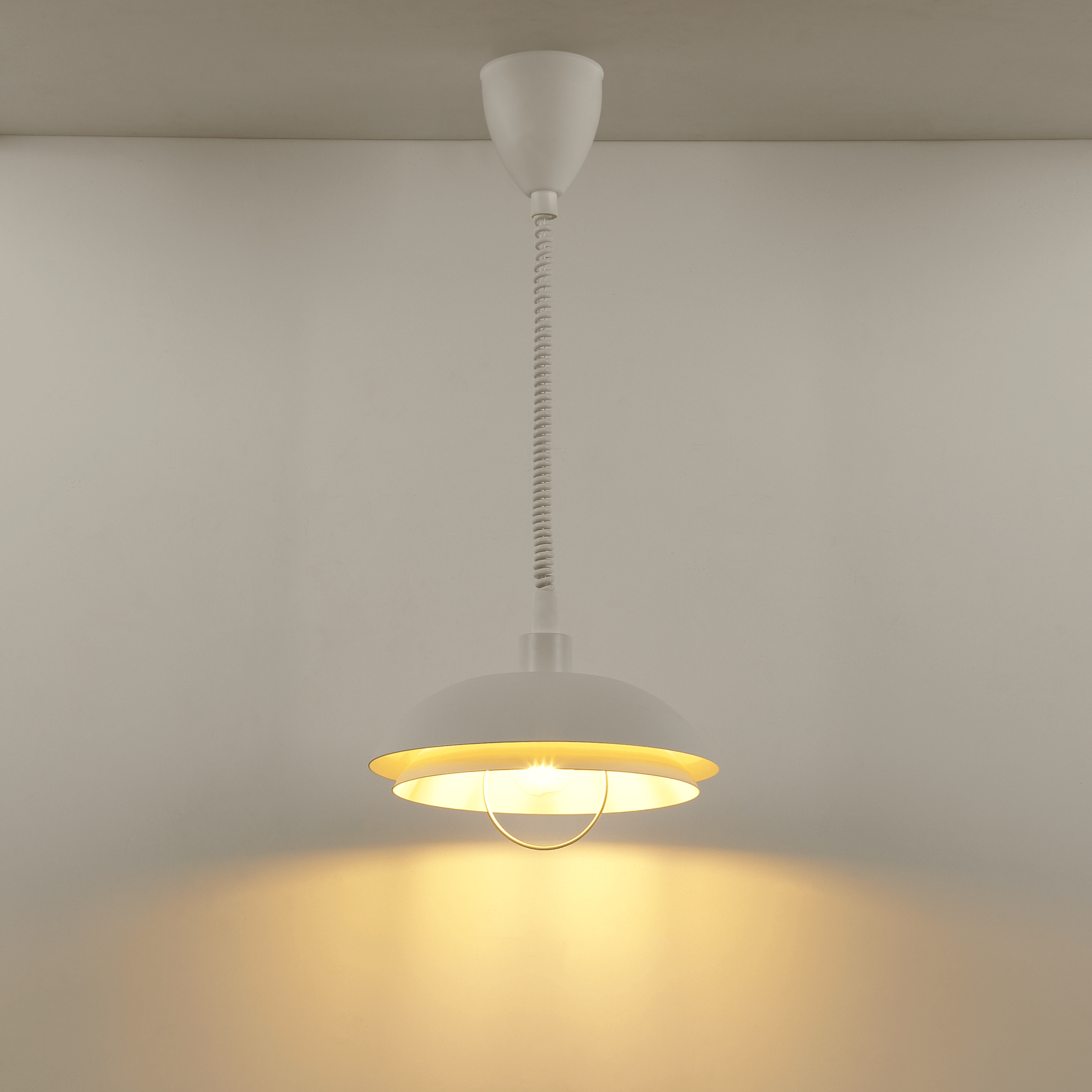 Ysalis white metal pendant light, 32 cm diameter, E27 socket (20W)