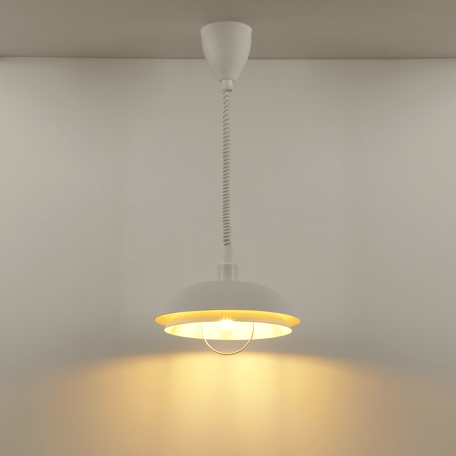 Ysalis white metal pendant light, 32 cm diameter, E27 socket (20W)