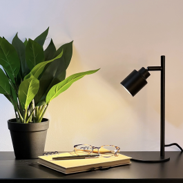 Tekla black metal study lamp, H29.5 cm, 1xGU10