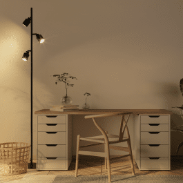 TEKLA FLOOR LAMP METAL BLACK H142 CM 3XGU