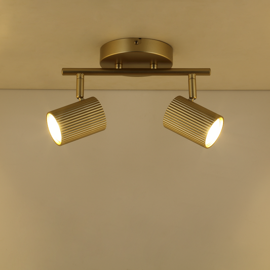 Fabio Matallo gold spotlights, L25cm, 2xGU10