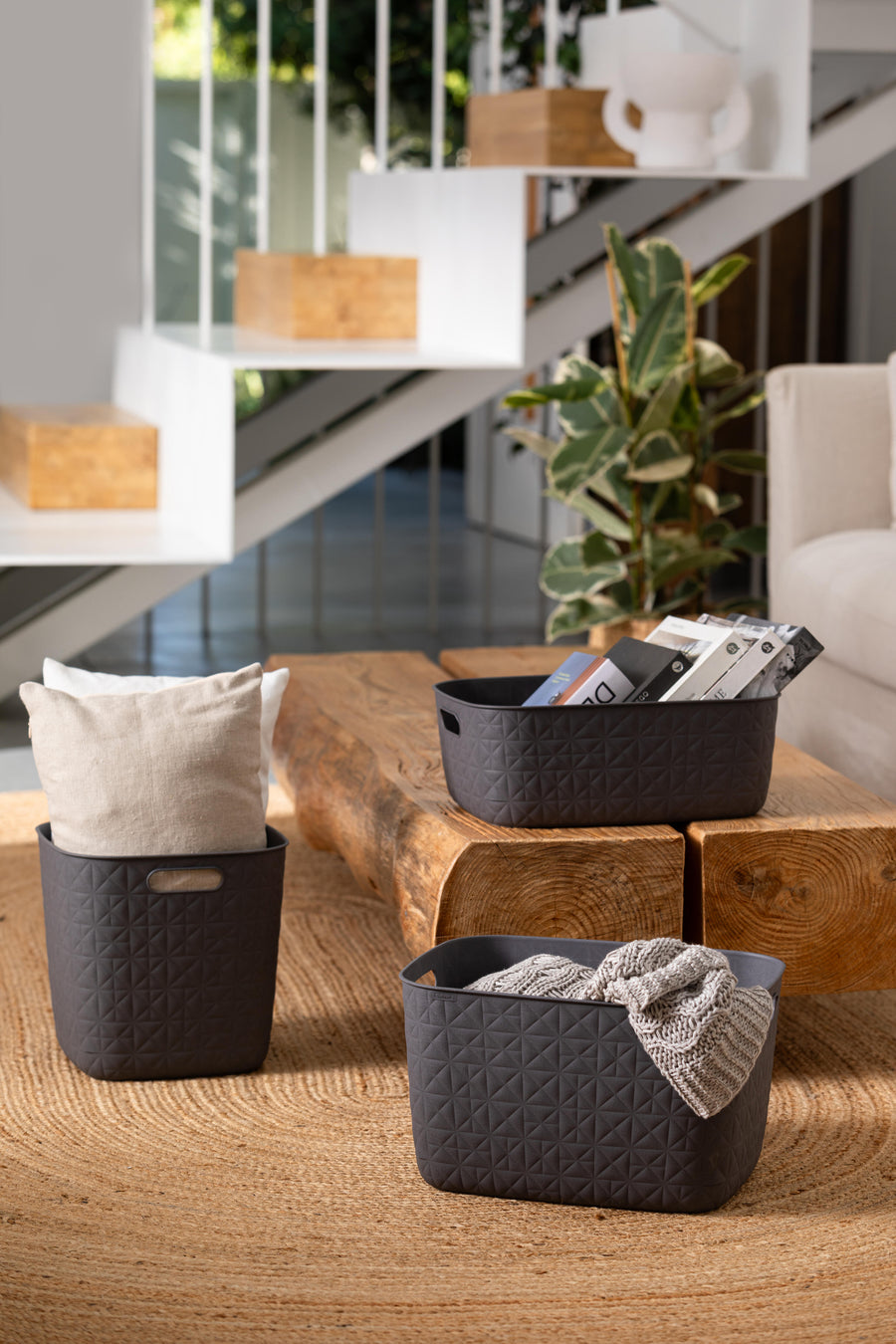 Softex Basket L waste bin – 19 litres – 37.9 cm (L) x 29.2 cm (W) x 22.1 cm (H) – grey