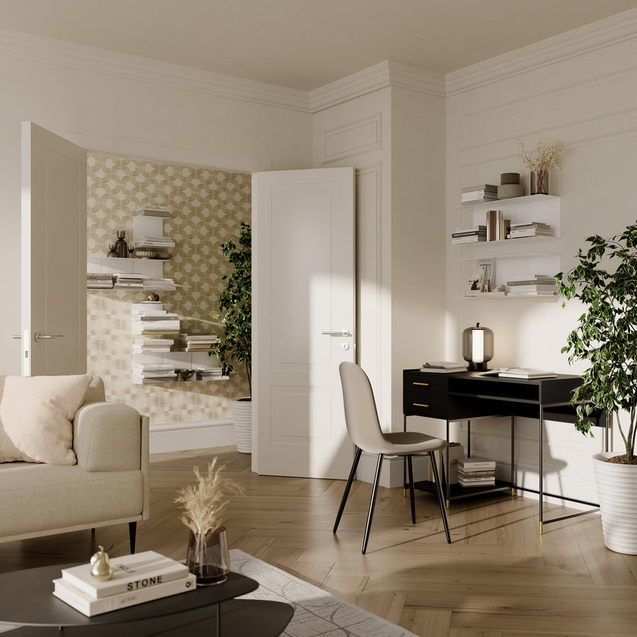 Gold-patterned wallpaper, 53 x 10.5 metres