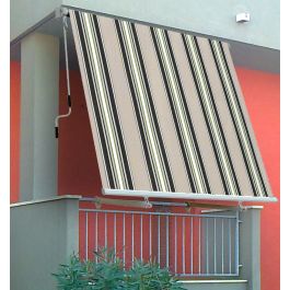 CAD AWNING W/BRAC W245XH245 GREEN STRIPE
