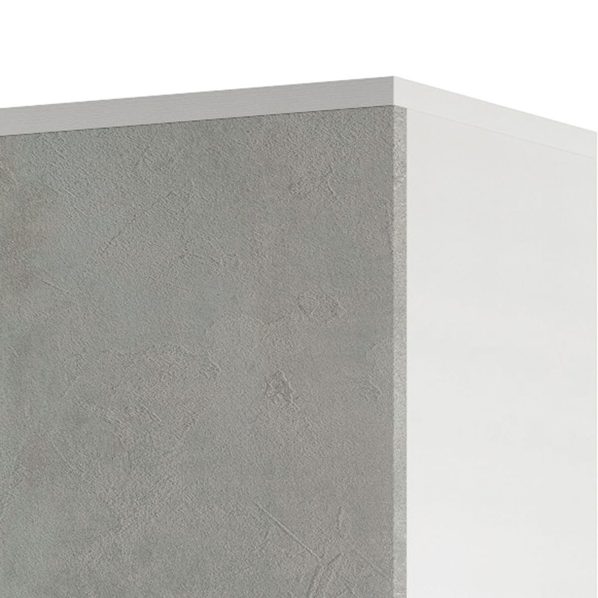 Bricocenter MODULAR WARDROBE IN KIT W90 D45 H195 WHITE CEMENT DOORS