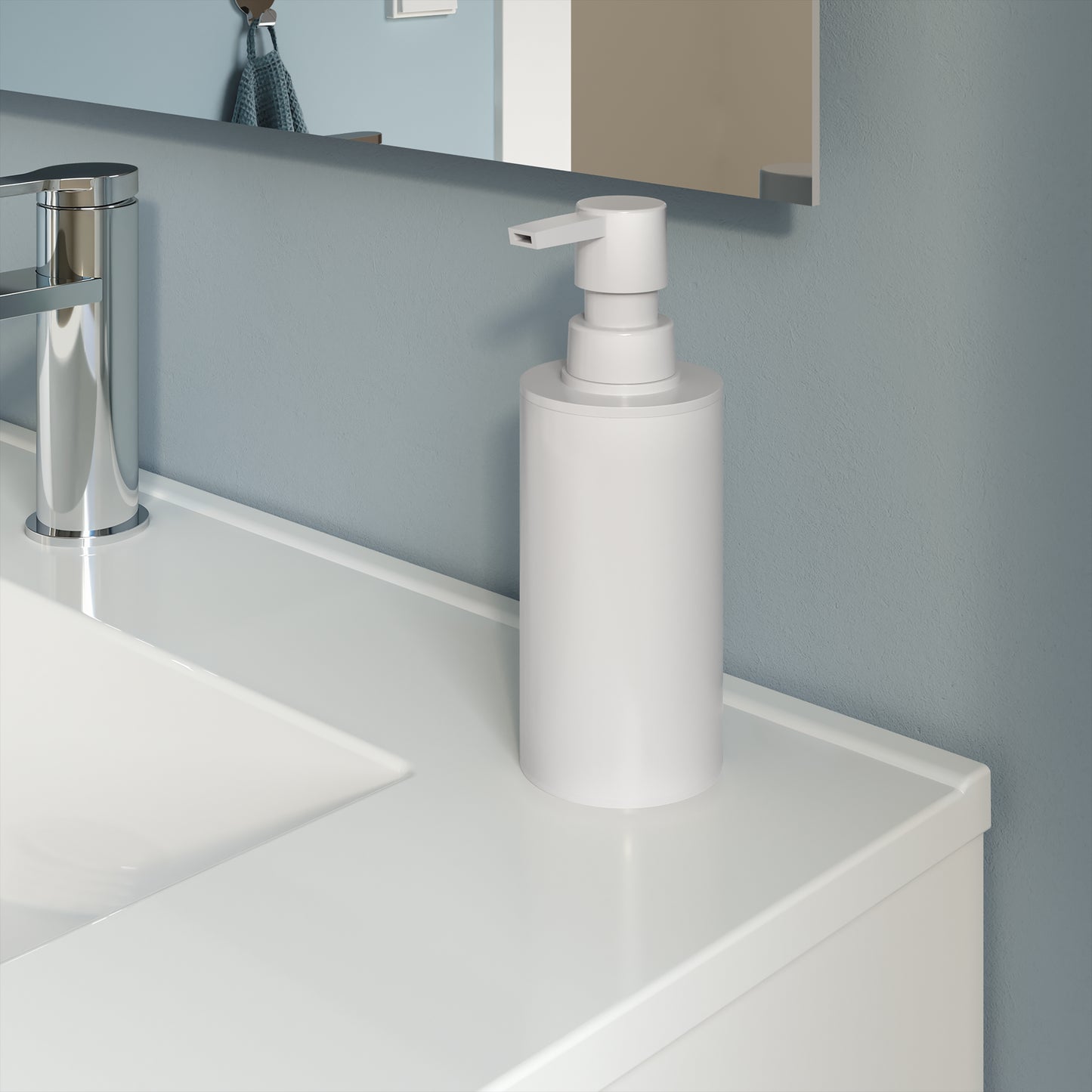 DISPENSER SAPONE ESSENTIAL BIANCO OPACO