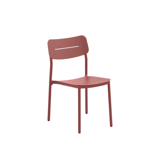 Anafi stackable chair, 54 x 47.5 x 81 cm, red aluminium, Naterial