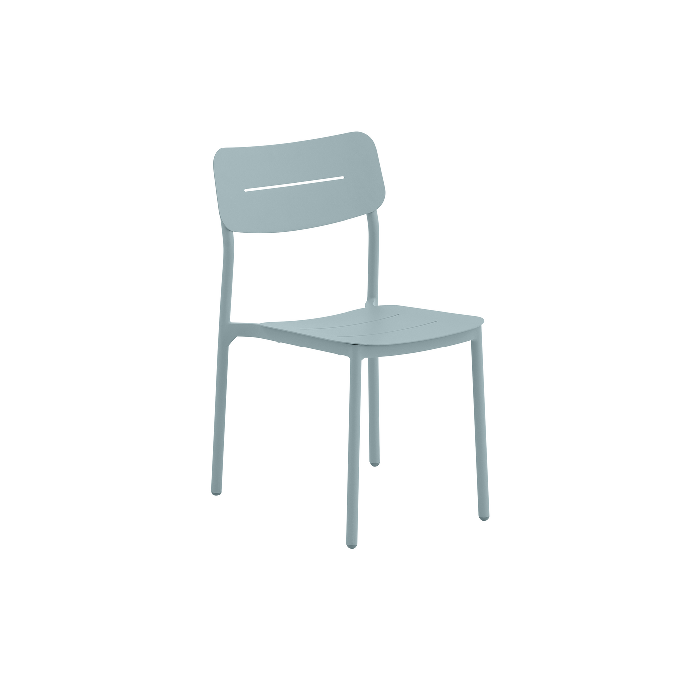 Anafi stackable chair, 54 x 47.5 x 81 cm, in sage-coloured aluminium, Naterial