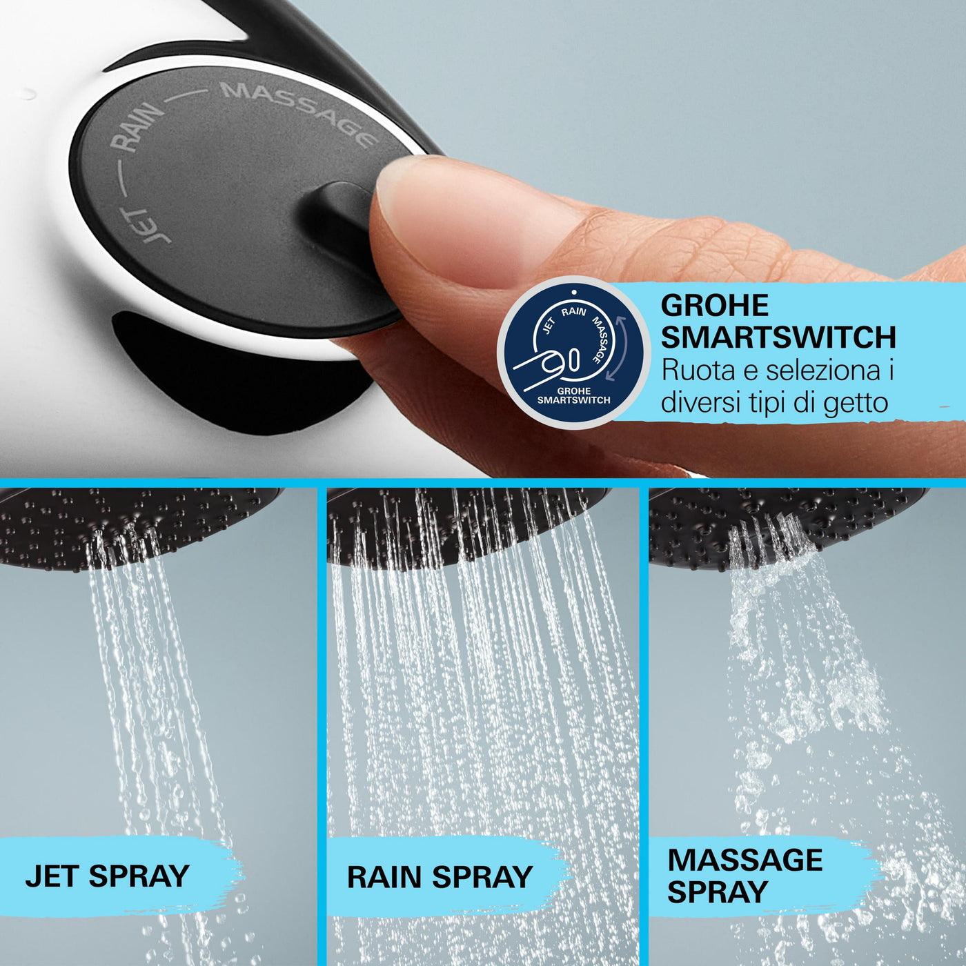 HAND SHOWER VITALIO COMFORT CLOVA 110 3 GET
