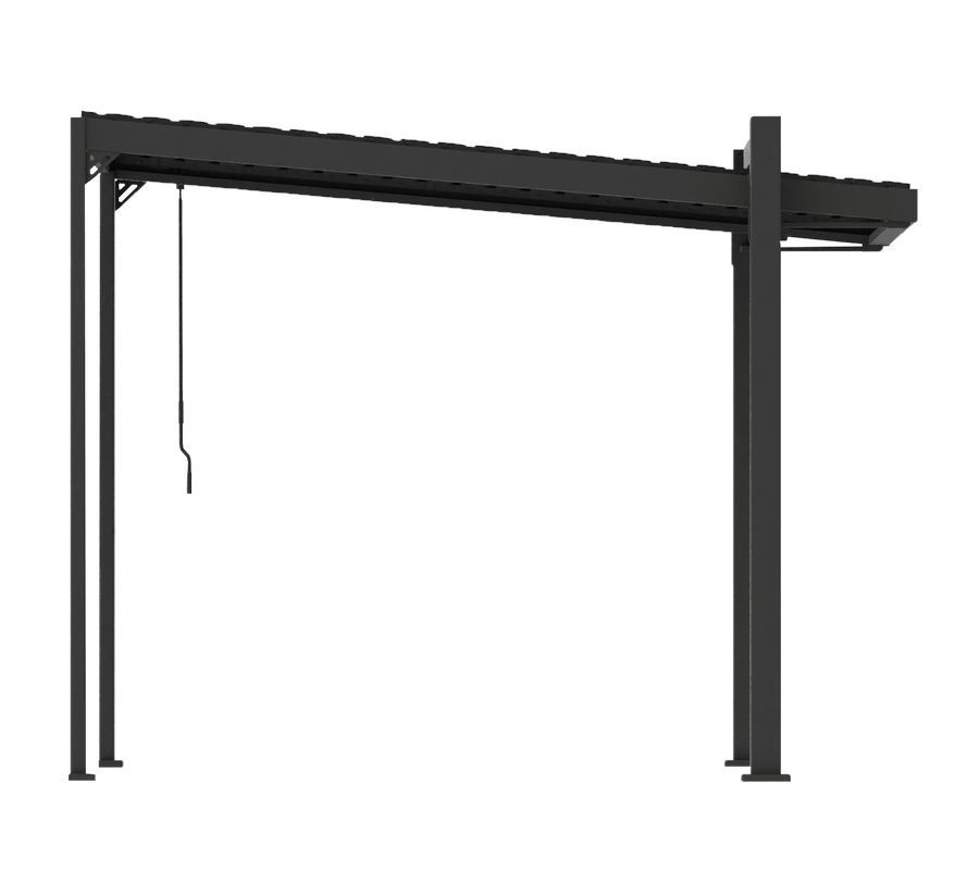 Odyssea bioclimatic aluminium lean-to pergola, 319 x 380.5 cm, anthracite, Naterial