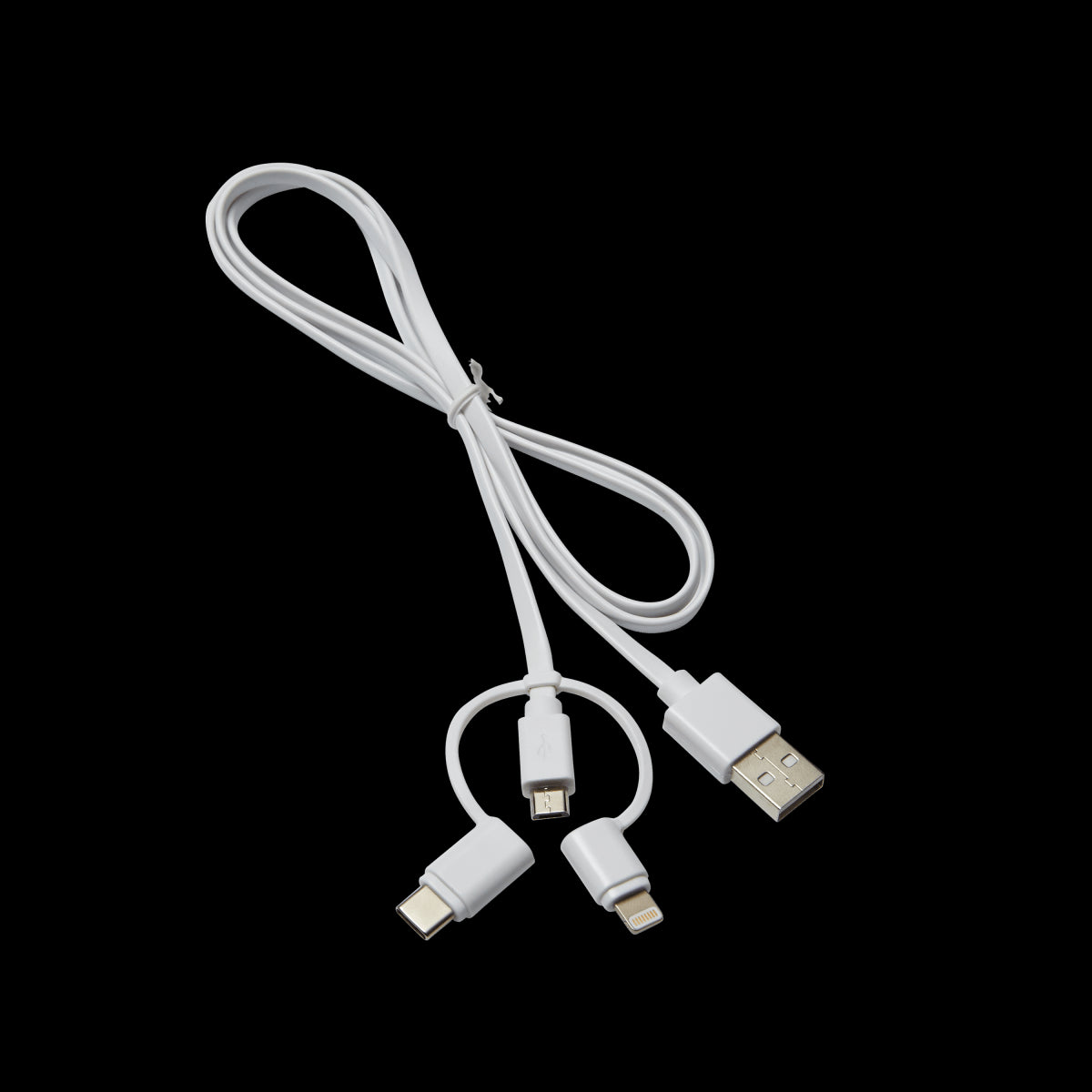 1MT MICRO USB / A TYPE USB CABLE + LIGHTNING + C TYPE USB ADAPTER