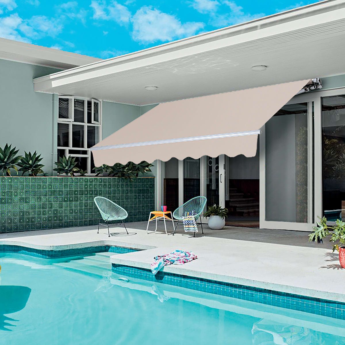 Bricocenter TENDA BARRA Q MOTO L300XP200 BEIGE