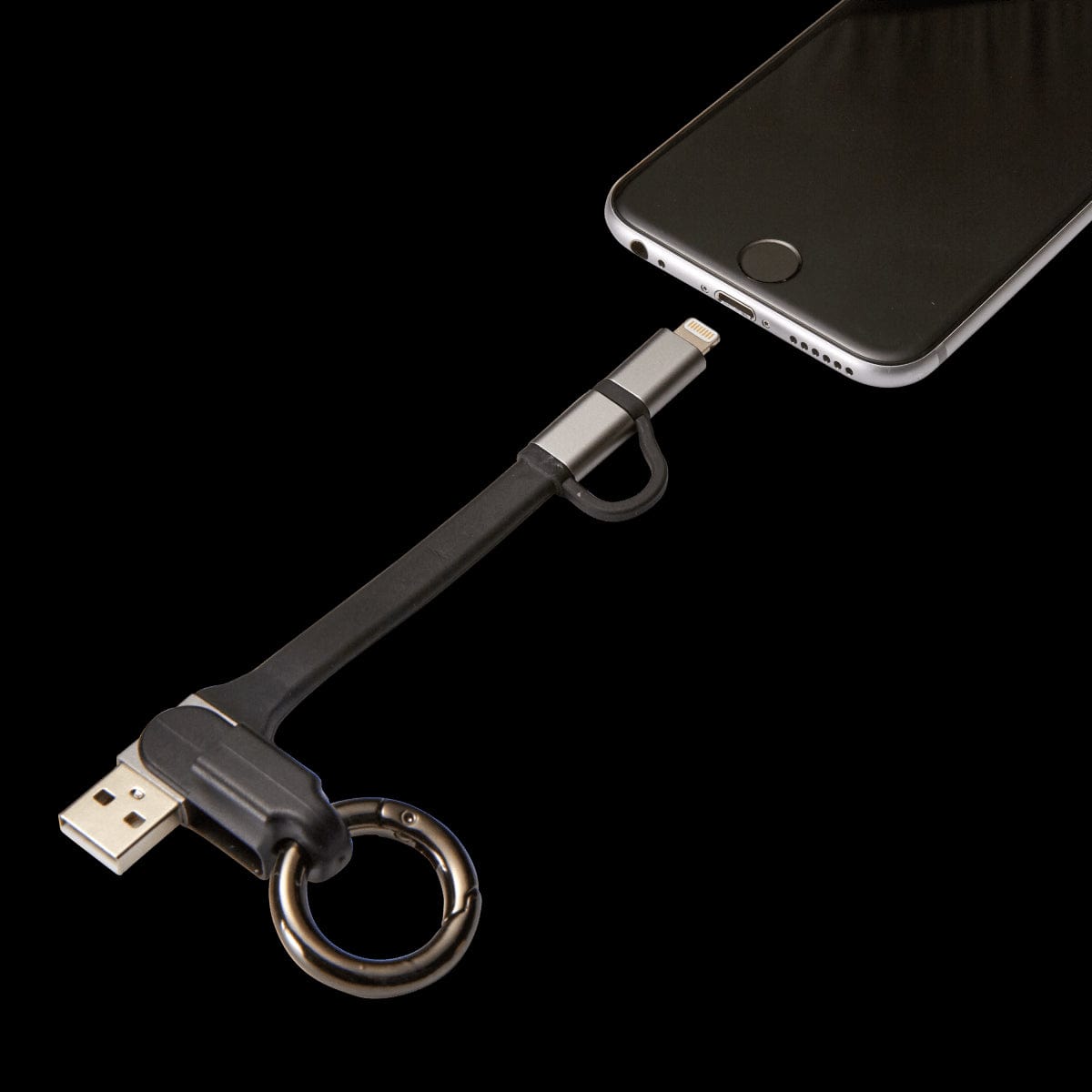 Bricocenter TYPE A USB /MICRO USB KEYRING CABLE + LIGHTNING ADAPTER