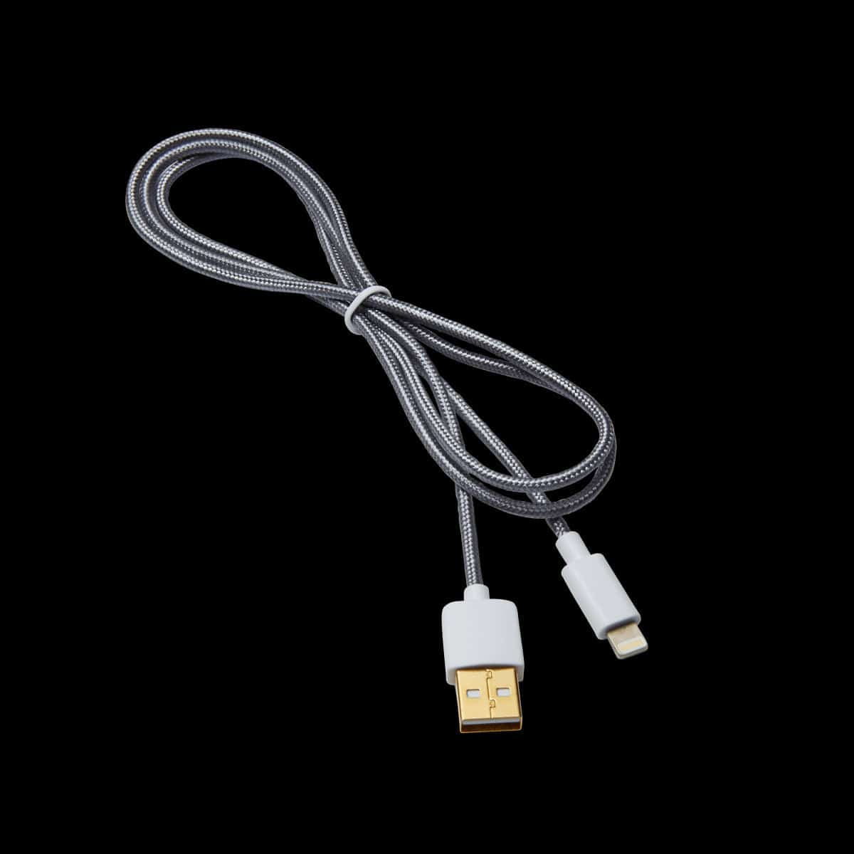 APPLE CABLE 1MT LIGHTNING TYPE / A TYPE USB GREY