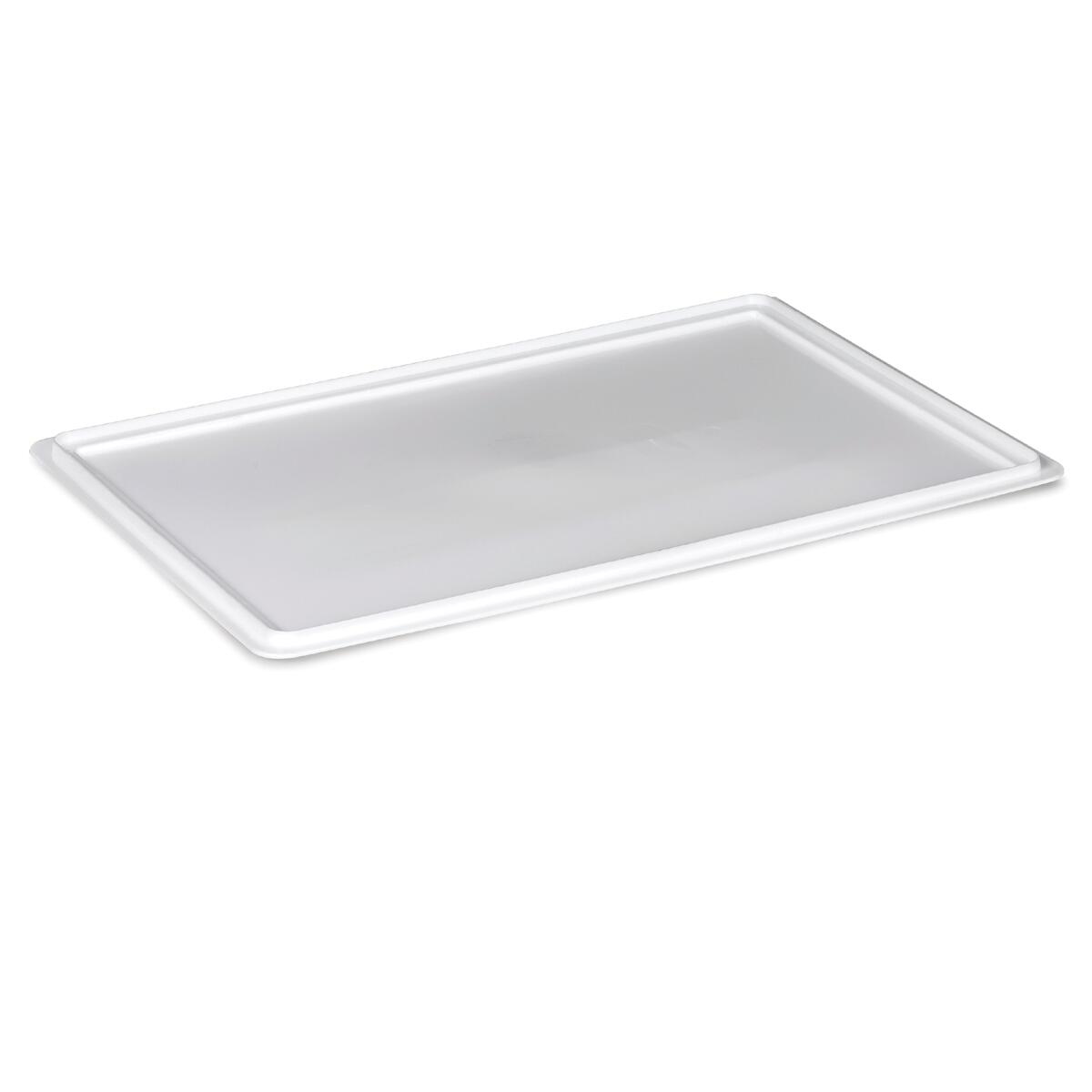 Lid for food-grade HDPE container, 60x40 cm, neutral colour