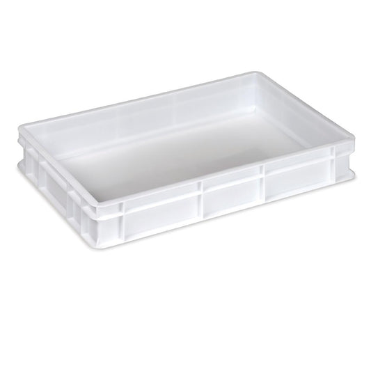 Sealed food-grade HDPE box, 60x40x10cm (H) – 18 litres, neutral colour