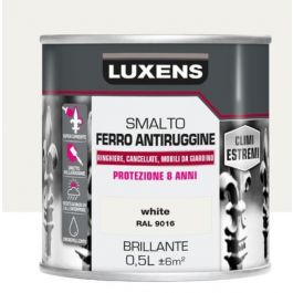 IRON ENAMEL RUSTPROOFING BRILLIANT WHITE 500ML LUXENS