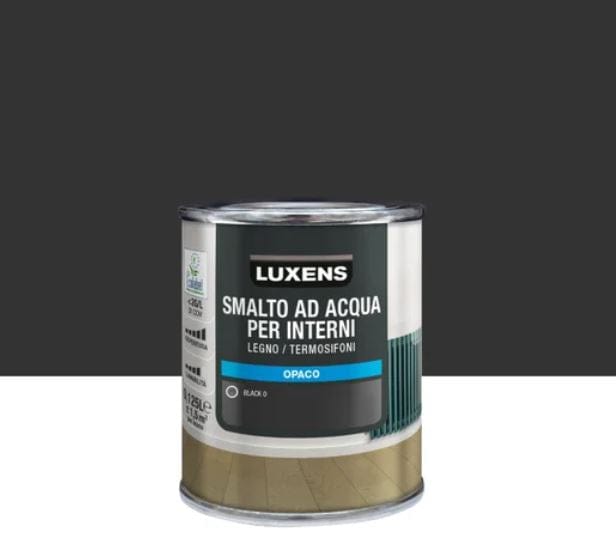 Bricocenter LUXENS BLACK MATT INTERIOR WATER ENAMEL 500 ML