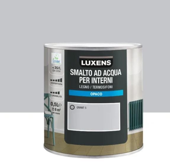 Bricocenter LUXENS WATER-BASED INTERIOR ENAMEL GRANIT 5 MATT 500 ML