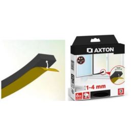 AXTON BLACK RECTANGULAR WINDOW INSULATION GASKET 1-4MMX9MMX6MT