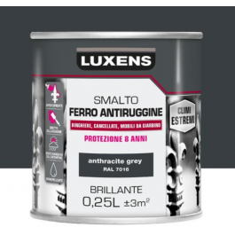 RUSTPROOF IRON ENAMEL ANTHRACITE BRILLIANT 250ML LUXENS