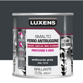 RUSTPROOF IRON ENAMEL ANTHRACITE BRILLIANT 500ML LUXENS