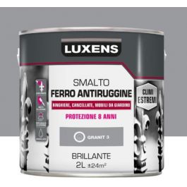 RUSTPROOF IRON ENAMEL GRANITE GREY 3 BRILLIANT 2L LUXENS