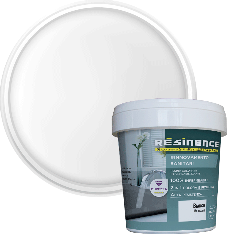 Bricocenter TWO-COMPONENT RESIN FOR SANITARY WARE BRIGHT WHITE RESINENCE 250 ML